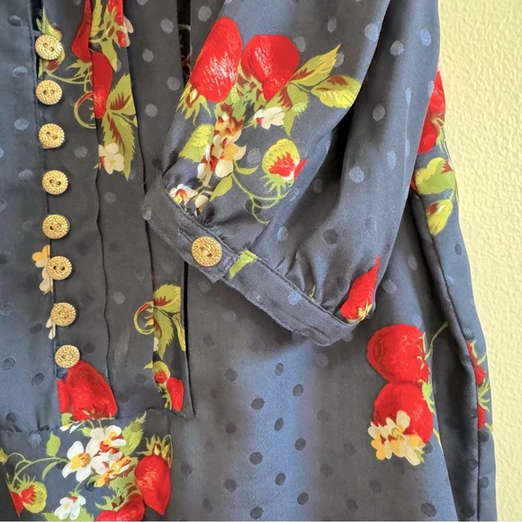 Vintage Juicy Couture Strawberry Silk Dress - Picture 10 of 14